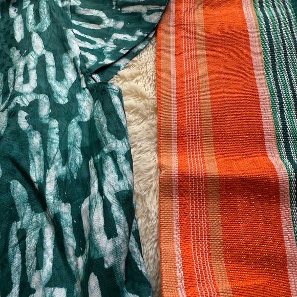 nwt Ace Kouture Ezinne Adire Aso Oke Nigerian Art to Wear Jumpsuit Teal S Small - Picture 10 of 10